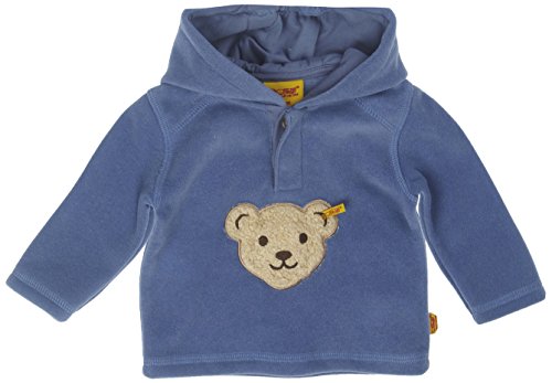 Steiff Unisex Baby Fleecepullover 1/1 Arm Hooded Long Sleeve Jumper, Blue (infinity Blue Blue 3210), 6-12 months (Manufacturer size: 80)