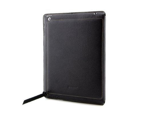 StilGut Couverture Case Tasche aus feinstem Leder für Apple iPad 2 unterstützt Smart-Cover Funktion in schwarz – Version 2 - 4