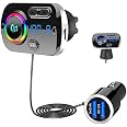 Transmetteur FM Bluetooth Pour Voiture – Support Téléphone, Charge Rapide QC3.0, Lecteur TF