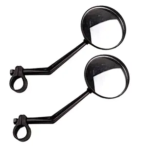LIOOBO 2pcs MTB Bar End Mountain Bicycle Mirror,Adjustable Universal Handlebar Rearview Mirror 360 ? Rotate Bike Rear View Mirror