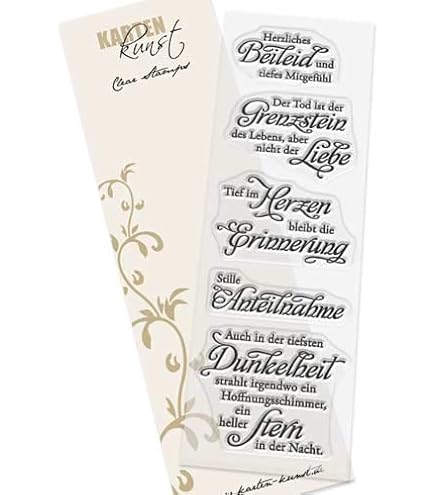 Set 3 Timbri Trasparenti Efco – Scritte Liebe Grüße, Alles Gute, Für Dich – 4-4,5 Cm, Per Biglietti Fai Da Te - 5