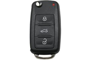 OGGIPRO Caja de Llaves del Coche 3 Botones HAA Control Remoto del Coche de reemplazo Compatible con VW Seat Volkswagen Bora Passat Golf Polo Jetta, Mokka, Opel, Zafira, Astra, Vauxhall, Skoda