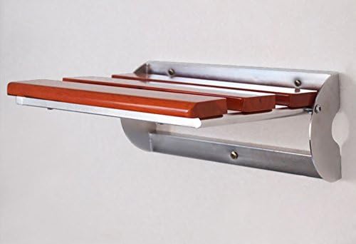 Folding Wall Bench Shower Seat Wall Chair Bathroom Stool Wood ( Color : E )