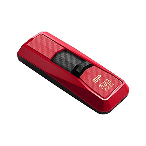 Silicon Power Blaze B50 - Memoria USB 3.0 de 64 GB, Ultra rápido, Lectura hasta 90 MB/s, Color Rojo