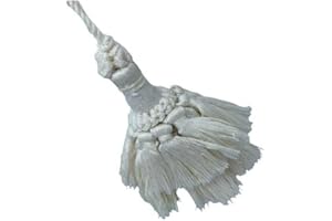 TOMASELLI MERCERIA Nappina Fiocco Chiave Grande Ballerina Opaco Grosso Tinta Unita Alto 17 Cm Base 8 Cm - Bianco Latte