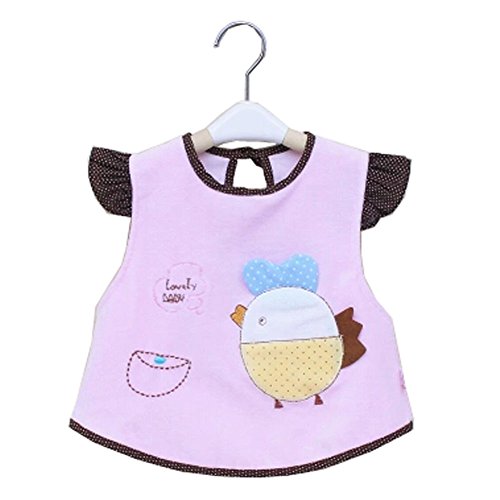 Lovely Chick Waterproof Baby Feeding Clothes Saliva Towel Baby Bibs, Purple