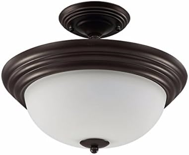 LONFENNE MS-62036 The Classic Style of Vintage Semi Flush Mount Simple Retro Ceiling Light Round Shape with Antique Style Bedroom Corridor Balcony Aisle Ceiling Light Fixture