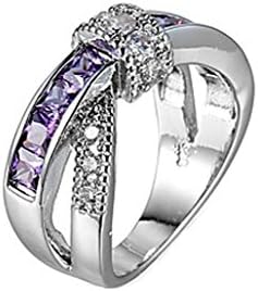 WM Emerald Ring for Women Rings CZ Diamond Jewelry Engagement Wedding Fashion , 8