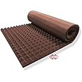 MMT Acoustix® 6’x3’ Pyramid Acoustic Foam Sheet For 2x Noise Reduction & Pro Studio Acoustics, 3D Sound Absorption | 2 inch, Wine, 1 Sheet