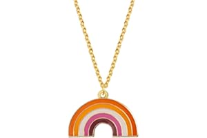 SINWINKORI Rainbow Pansexual Transgender Asexual Bisexual Sun Set Lesbian Nonbinary Polysexual Gender fluid Necklace LGBT Necklace Gay Pride Gift Rainbow Pride Necklace LGBT Jewelry Pride Gift