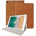 Produktbild Slabo Tablet Hülle Case Vintage Retro für iPad 9.7 Zoll 2017 2018 Schutzhülle mit Auto Sleep Wake Funktion und Magnetverschluss aus PU-Leder - HELL BRAUN
