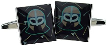 Viking helmet with Axes Design Cufflinks X2BOCS189