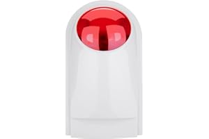 YISEELE Wireless Alarm Siren with 120DB, Power Adapter Sound and Red Flashing Siren for YISEELE Alarm System "YX-500/YX-500S/YX-700" (Can't be used alone)