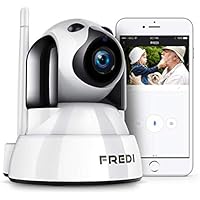 FREDI 720P HD IP Telecamera di Sorveglianza Wifi Wireless Camera Interno Telecamera wi-fi senza fill con Controllo Remoto, Audio Bidirezionale, Notturna a Infrarossi Videocamera di sorveglianza