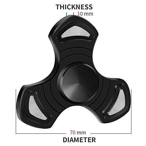 Hand Spinner Spielzeug, Aodoor High Speed Hand Spinner Toy Fidget Finger Spielzeug Schwarz Pocket Spielzeug für Kinder Erwachsene - 2