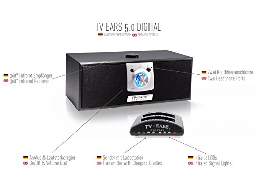 TV Ears TVE11290 5.0 Digitaler Lautsprecher zur Hörunterstützung schwarz TV Ears TVE11290 5.0 Digitaler Lautsprecher zur Hörunterstützung schwarz