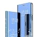 Produktbild ROCKWEY Für Huawei Honor 8X Hülle,Luxury Spiegel Schutzhülle Clear View Mirror Case Protective Flip,ultradünnen Spiegel für intelligente Abdeckung mit Standfunktion flip case Für Schale Etui,für Huawei Honor 8X(Blau)