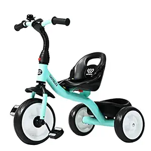 Wembley Baby Kids Cycle Tricycle for Kids for 1 Years to 5 Years Trikes with Seat Belt Plug N Play 3 Wheelers Toy for Girls Boy Carrying Capacity Upto 50 Kgs - Light Green