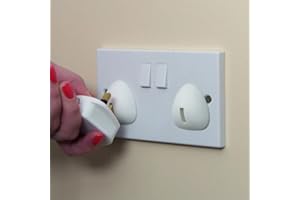 Clippasafe UK Plug Socket Covers - Frustration Free Packaging (12 Pack)