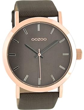 Oozoo Damenuhr mit Lederband 45 MM Rose/Taupe/Taupe C8272