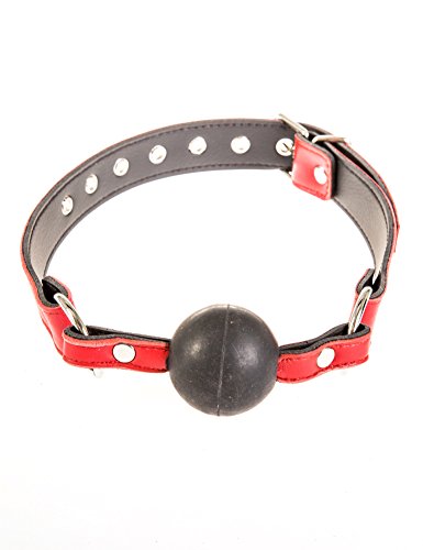 Preisvergleich Produktbild Skin Two Bondage Ballknebel aus Leder in Schwarz / Rot