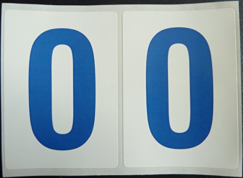 75  3 INCHES  Alto - Azul N  meros en blanco Etiquetas de pl  stico  Impermeable Resistente numeraci  n PEGATINAS  AUTOADHESIVO