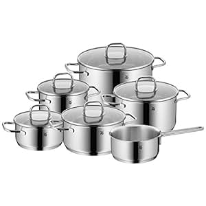 WMF Inspiration Topfset, 6-teilig mit Glasdeckel, Kochtopf