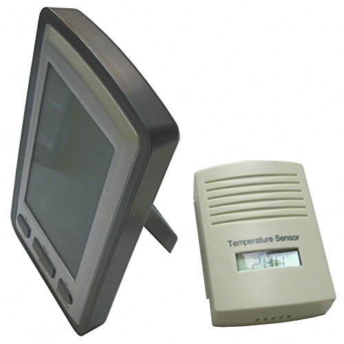 hopcentury Station mto sans fil intrieur extrieur thermomtre de jardin avec cran numrique LCD RF capteur extrieur - 4