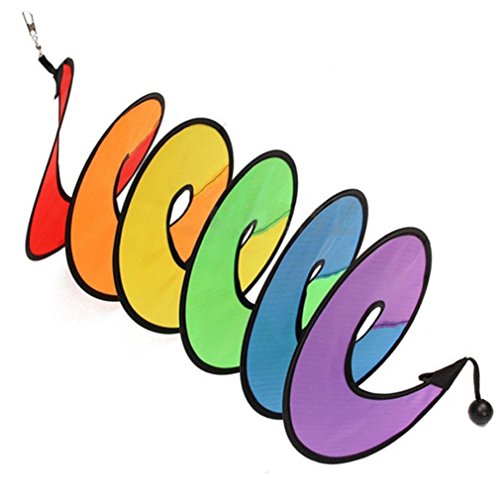HENGSONG Wind Spinner Hanging Spinner Spiral Garden Outdoor Decor Colorful