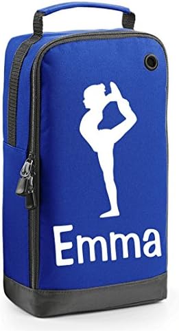Personalised Gymnast Accessory Bag with Carry Handle - Gymnastics Motif (Royal)