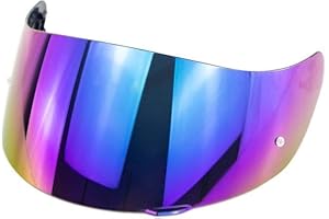 JDON-HATS Motorcycle Full Face Helmet Goggles Lens Visor with Lock for AGV K1 K3SV K5 (Color : Purple)