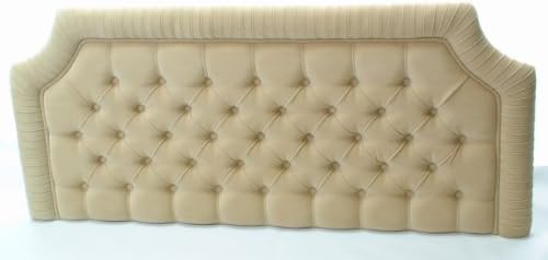 Tuscon Kingsize (5ft) Headboard in Champagne Chenille Fabric (Fast Delivery Headboard!)