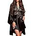 Produktbild Mymyguoe 2 stücke Negligee Frauen Sexy Satin Spitze Nachtwäsche Babydoll Dessous Nachthemd Pyjamas Set Unterwäsche Dessous Sets Kimono Morgenmantel + Nachtkleid