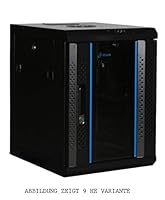 12 HE 10 Zoll - 10" Wandschrank mit Glastür (BxTxH) 370x450x634mm - NEU! 19Power GmbH