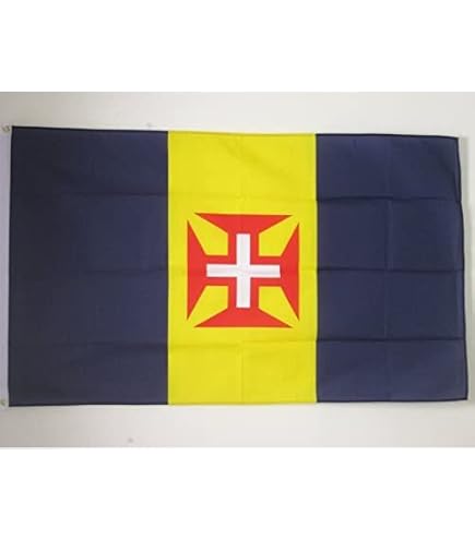 Flaggenfritze® Balkonflagge Madeira – 90x150 Cm, Aus Reißfestem Polyester Mit 4 Metallösen