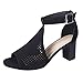 Produktbild Sandalen Damen Sommer, Sannysis Frauen Römer Peep Toe High Heel Sandaletten Frühling Herbst Sandals Pumps Bequeme Party Schuhe Braun Schwarz 35~43
