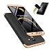 Produktbild Samsung Galaxy J6 Plus Hülle + Panzerglas, JINICHANGWU 360° Rundumschutz-Schale PC Full-Cover Anti-Kratzer Handyhülle Schutzhülle Case für Samsung Galaxy J6 Plus (2018) (Gold/Schwarz)