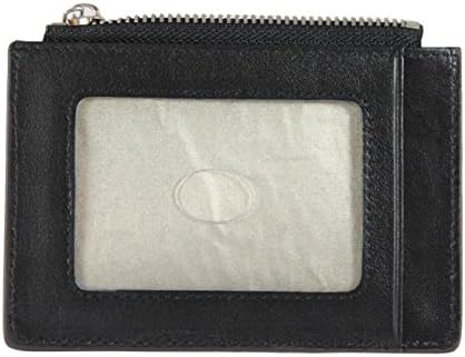 Leather RFID Blocking Slim Minimalist Wallet (black)