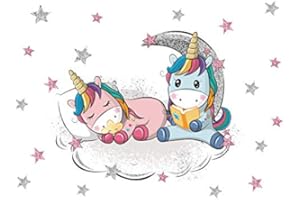 KIBI STORE Kibi Adesivi Muro Unicorno Adesivi Muro Unicorno Arcobaleno Unicorno Adesivi da Parete Cameretta Bimba Adesivi Murali Camerette Bambini Decorazione Adesivo Unicorno Stickers Muro Unicorno