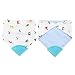 Baby Teething Bibs,Hikeren® 2 Pack Cotton Alphabet Teether Bibs Reversible 2 in 1 Baby Drool Bibs with BPA Free Silicone Chewable Teether, Baby Bandana Bibs for boys and girls