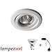 Produktbild Halogen Einbaustrahler 35 Watt, Einbauleuchte Einbauspot, incl. GU10 Fassung/Anschlußbox, weiss, schwenkbar, 230V