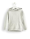 Tacto suave y agradable RED WAGON Sudadera con Capucha Niña, Gris (Grey Melange), 122 (Talla del fabricante: 8)