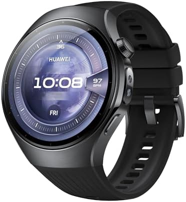 HUAWEI WATCH 5, 46mm Smartwatches, Tecnologia Multi-sensing X-TAP, SpO2 dal Polpastrello, Health Glance, eSIM, con App ECG, HRV, 30 mesi di Garanzia, Android e iOS, Nero