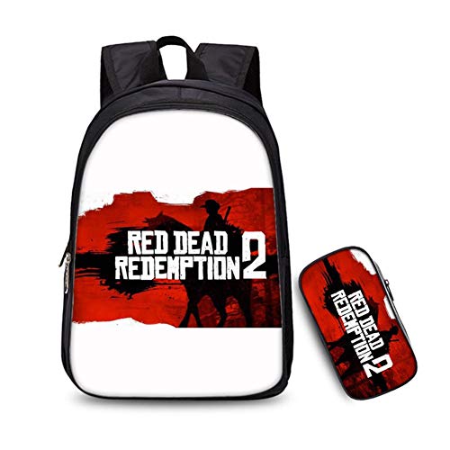 Preisvergleich Produktbild Red Dead Redemption Rucksack 2 Stück Erlösung Student Jungen Mädchen Erwachsene Tasche 2 Stück pro Set