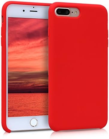 kwmobile Case Compatible with Apple iPhone 7 Plus/iPhone 8 Plus Case - TPU Silicone Phone Cover with Soft Finish - Red
