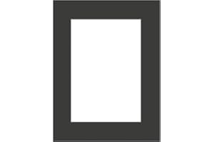 DEHA DESIGN DEHA Picture Mount, Black A1 Mount for A2 Pictures, Acid-Free A1 Frame Mount to Protect Photos - Single