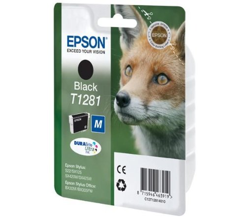 Epson Original T1281 Fox Ink Cartridge 5.9ml Black