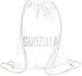 Produktbild godzilla silver logo Drawstring bag