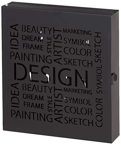 Haku Möbel 44525 Caja Llavero Acero Negro 5 x 22 x 24 cm