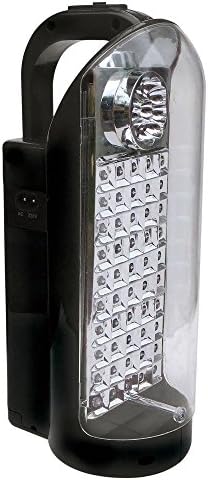 InfapowerF019 60 LED Emergency Rechargeable Lantern, Glass, Silver